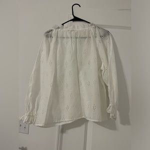 White eyelet blouse